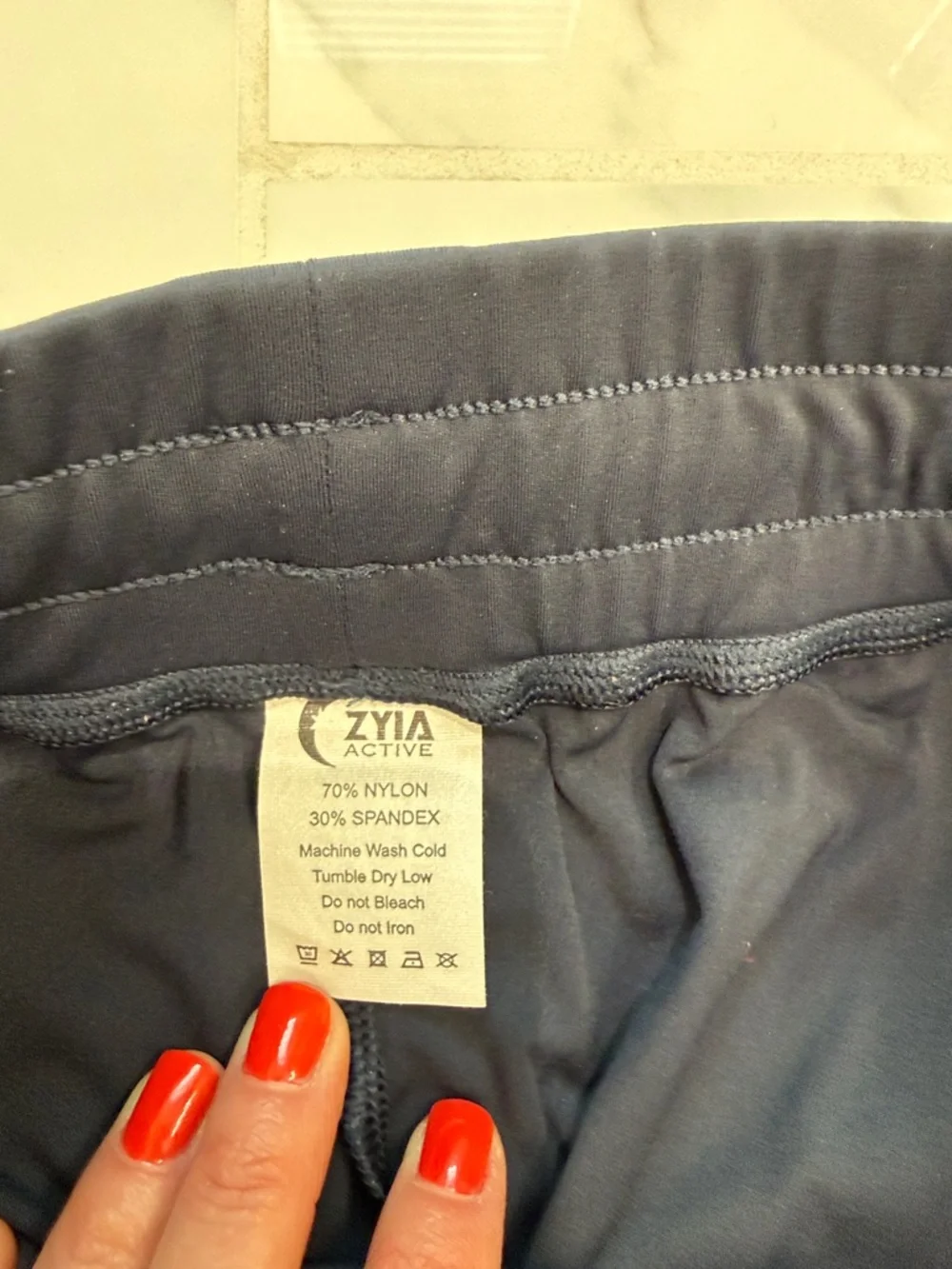 ZYIA Women's Navy Drawstring Jogger Sweatpants - Picture 2 of 5